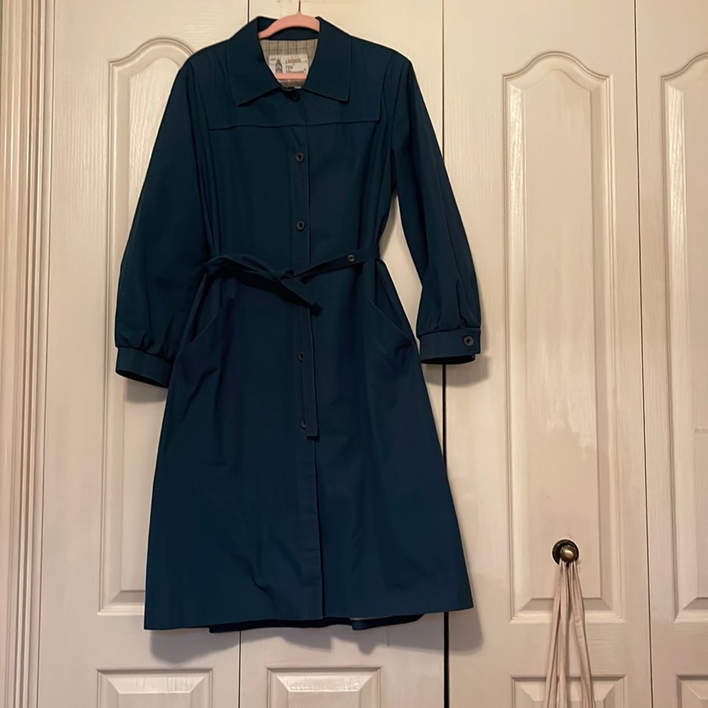 Royal Blue Vintage London Fog Trench Coat